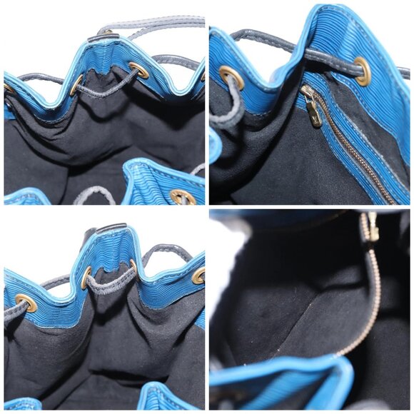 LOUIS VUITTON Epi Petit Noe Bag Bicolor Black Blue - Picture 15 of 16
